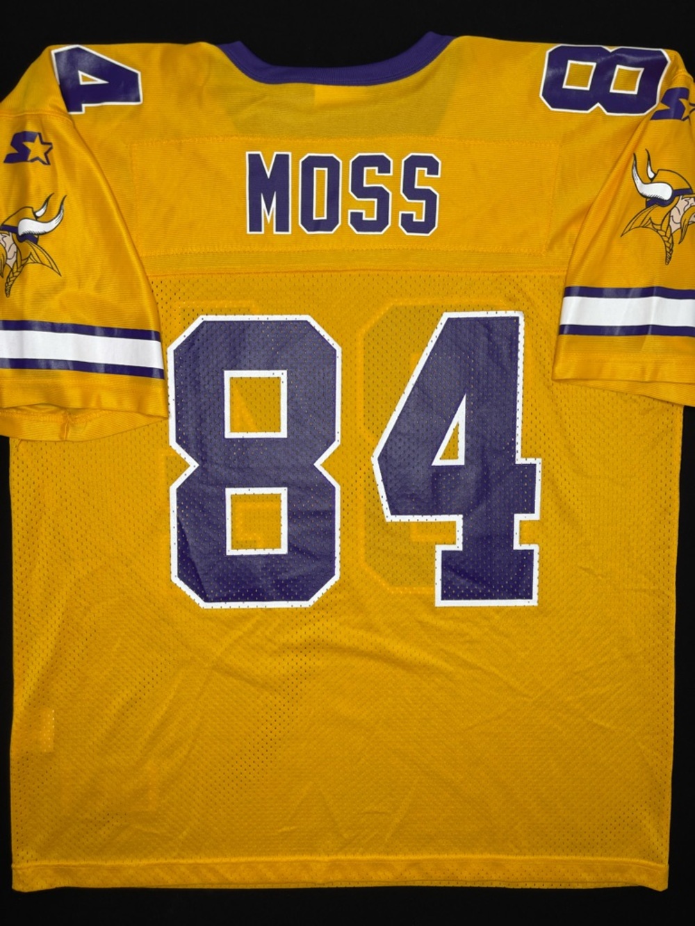 Rare Minnesota Vikings Randy Moss Alt Yellow Starter Football Jersey Size: 52